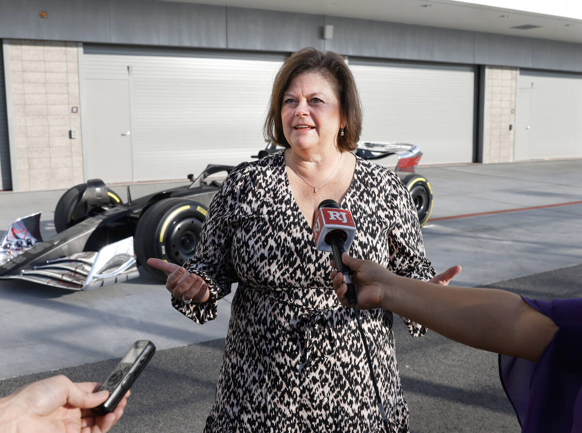 Las Vegas Grand Prix COO Betsy Fretwell speaks about the 2024 race ticket option during an inte ...