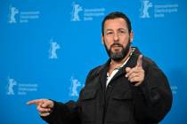 U.S. actor Adam Sandler poses during a photo call for the film "Spaceman" presented i ...