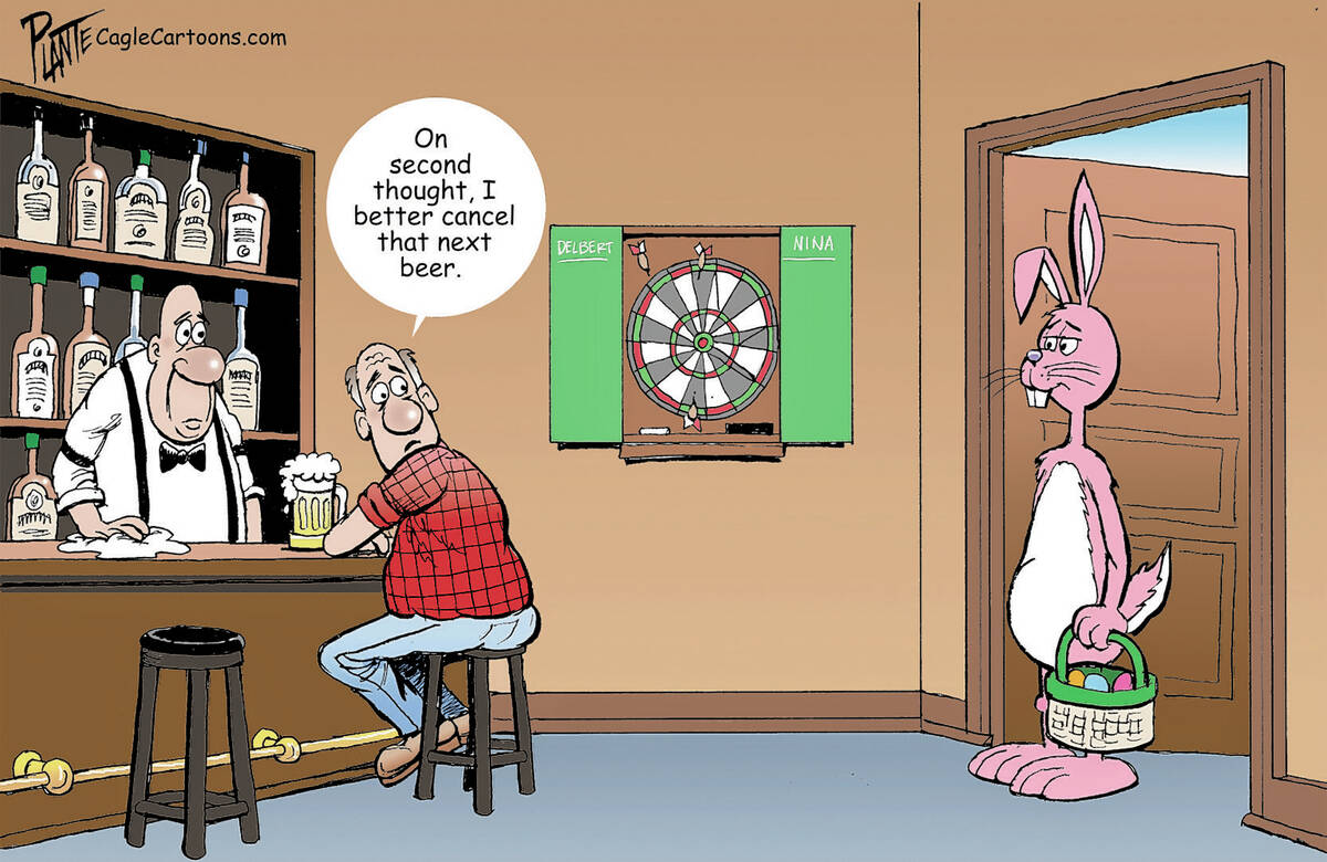 A RABBIT HOPS INTO A BAR, EASTER, BUNNY, RABBIT, BISTRO, BEER, DRUNK, EGGS, BARTENDER, TAVERN