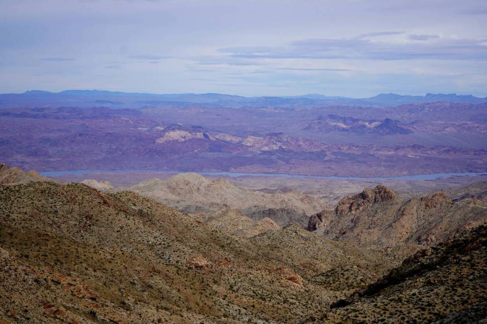 Expansive views from a steep Nevada backroad perch at Knob Hill include a blue-ribbon peek of t ...