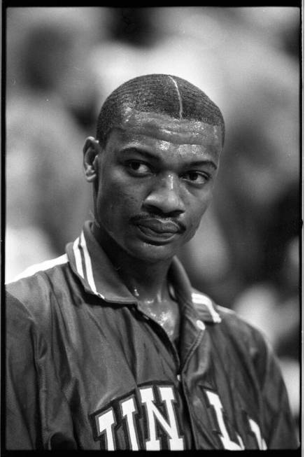 Jarvis Basnight at a Cal State-Fullerton vs University of Nevada, Las Vegas game. UNLV won the ...