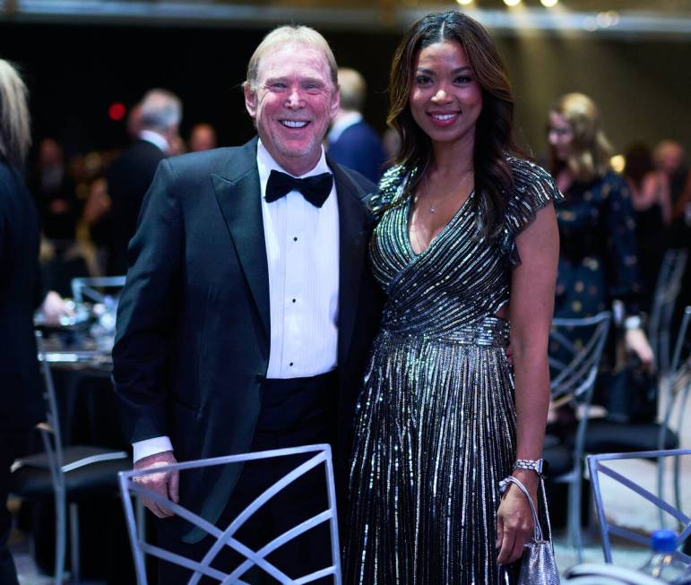 Las Vegas Raiders owner Mark Davis and team president Sandra Douglass Morgan are shown at the i ...