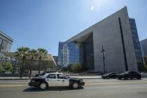 Los Angeles Police Department headquarters on First Street in downtown Los Angeles. (Mel Melcon ...