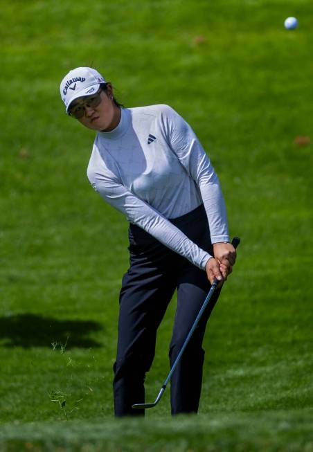 Rose Zhang wedges the ball from the rough on hole #8 during the second day of the LPGA T-Mobile ...