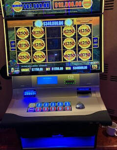 This is one of eight slot jackpots one player won Tuesday, April 9, 2024, at Caesars Palace in ...