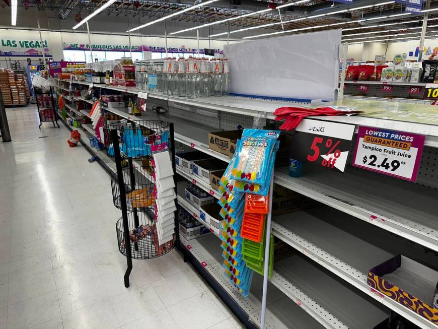 The inside of the soon-to-close 99 Cents Only store near the intersection of Cheyenne Avenue an ...