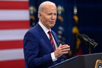 President Joe Biden speaks at an event in Raleigh, N.C., March. 26, 2024. (AP Photo/Matt Kelley ...