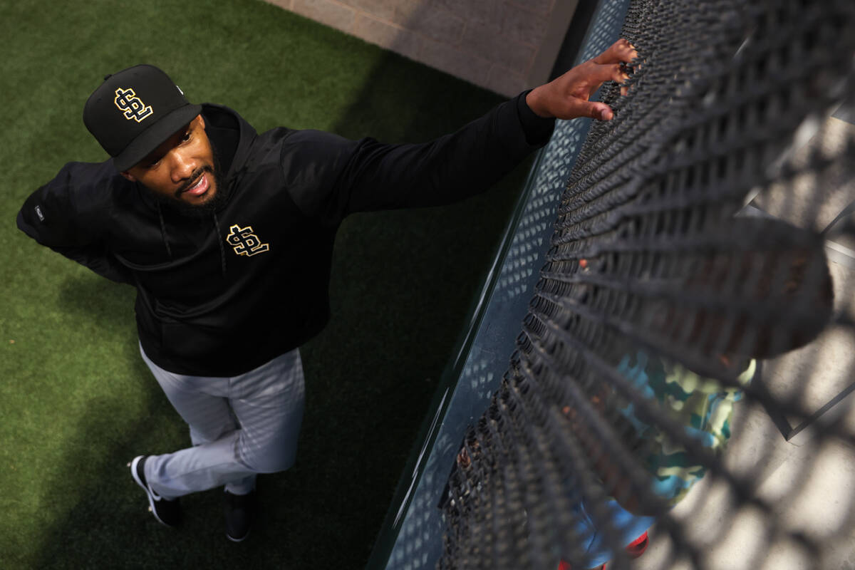 Salt Lake City Bees relief pitcher Amir Garrett hangs out with little ones during a Minor Leagu ...