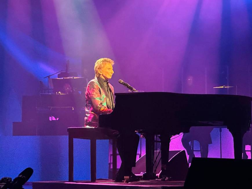 Barry Manilow performs at International Theater at Westgate Las Vegas as he overtakes Elvis Pre ...