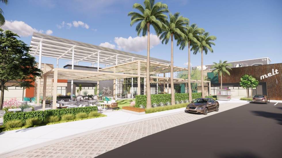 A rendering of The Cliff, a 100,000-square-foot retail center being renovated in Henderson. Onc ...