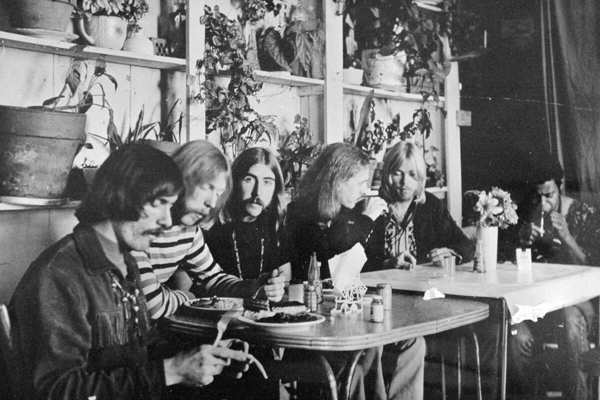 FILE - This undated photo shows members of the Allman Brothers Band, from left, Dickey Betts, D ...