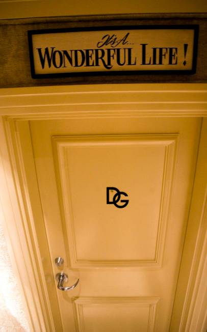 The door to Danny Gans' dressing room at the Encore Theater is shown on May 1, 2009. The Las Ve ...