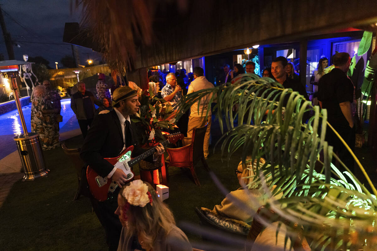 Thee Swank Bastards perform during an evening party at a Beverly Green home called “Lava ...