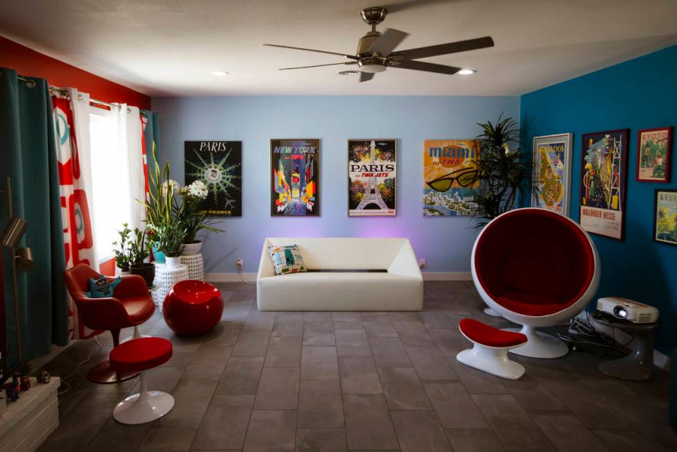 An interior view of a 1965 home is seen in the historic Paradise Palms neighborhood during a to ...