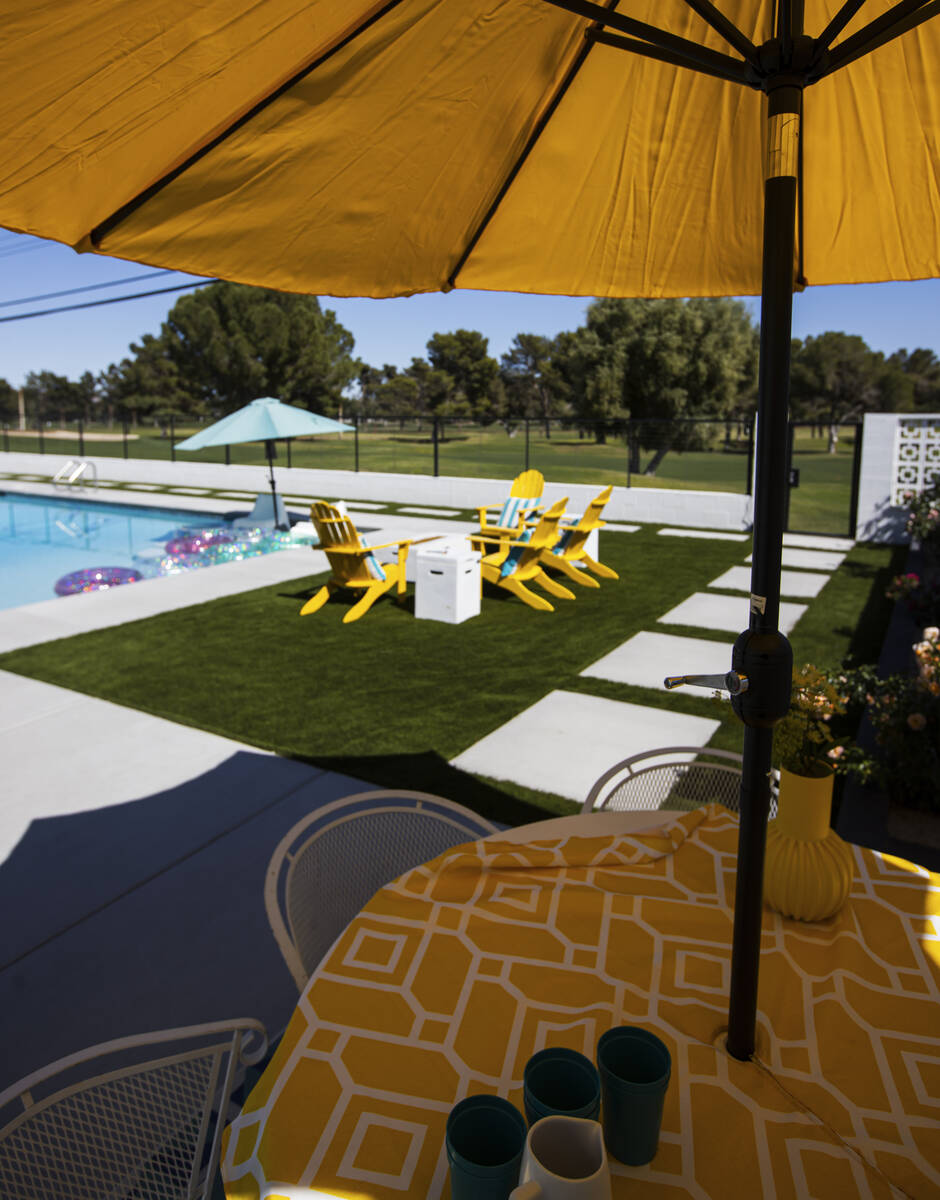 The pool area is pictured at a 1964 home in the historic Paradise Palms neighborhood during a t ...