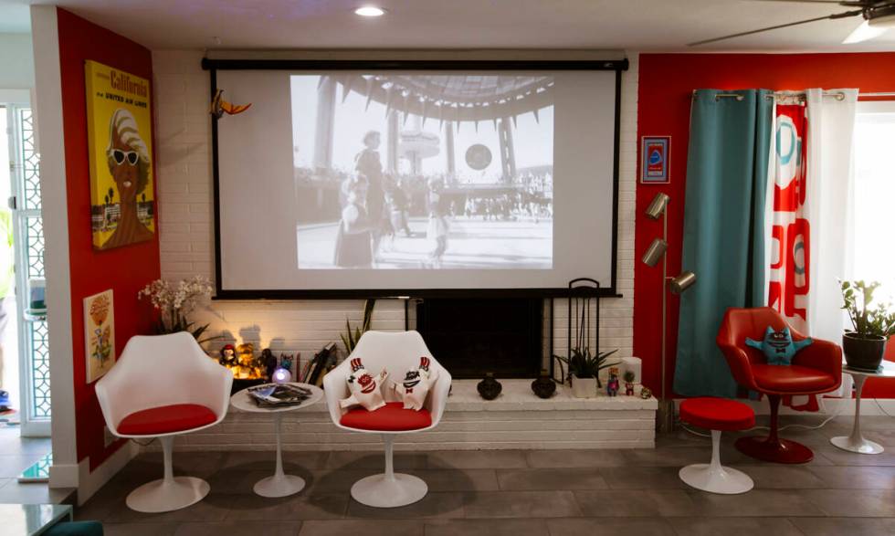 An interior view of a 1965 home is seen in the historic Paradise Palms neighborhood during a to ...