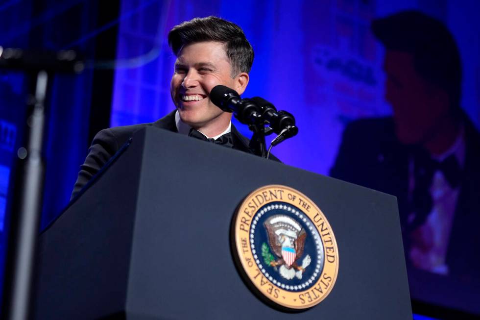 Host Colin Jost speaks at the White House Correspondents' Association Dinner at the Washington ...