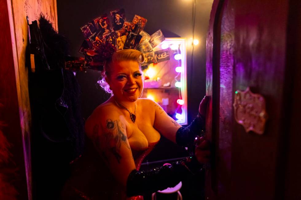 Singer and emcee Cora Vette poses for a portrait in her dressing room before her final performa ...