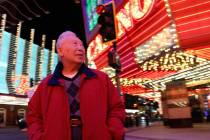 From Ten Times Better, George Lee on Fremont Street, outside the Four Queens Casino. (Pentalina ...