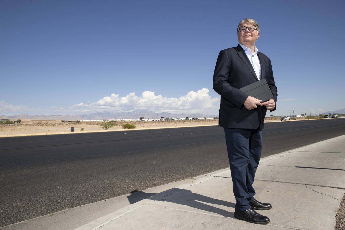 Randy Morton, executive of the Oak View Group, poses for a portrait in front of the proposed si ...