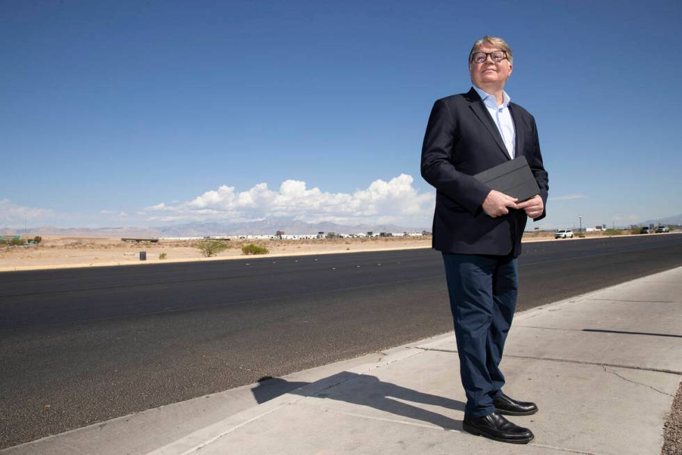 Randy Morton, executive of the Oak View Group, poses for a portrait in front of the proposed si ...