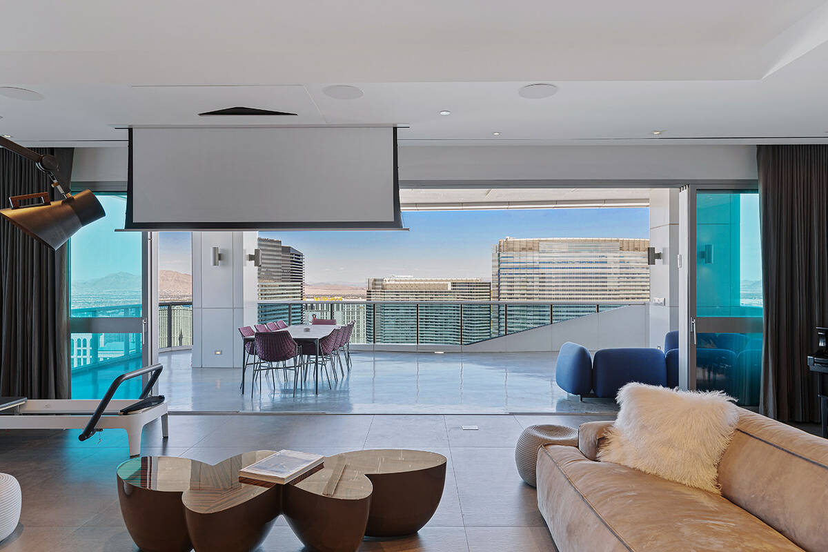 The 44th-floor penthouse at Panorama Towers at the building known as The Martin measures 5,217 ...
