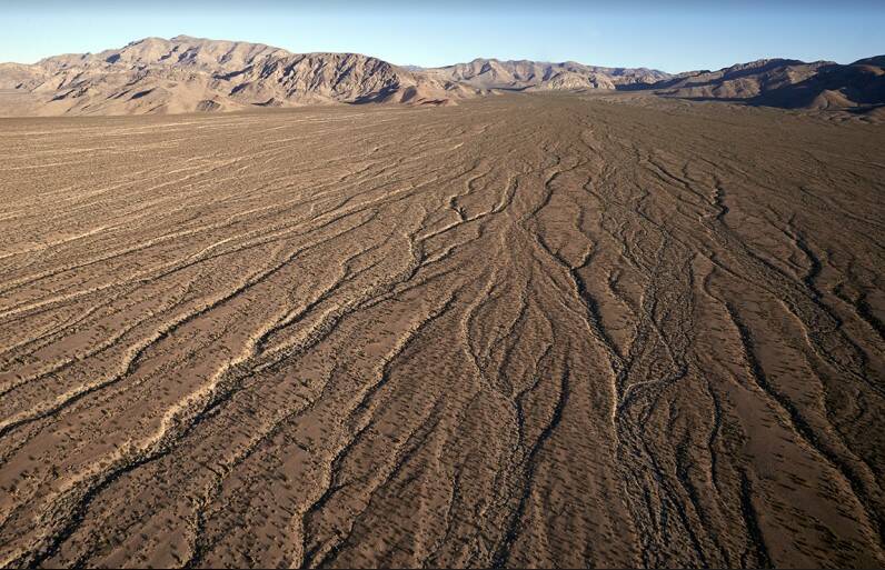 An aerial shot of the 2,000 acres of land that is set to house UNLV's future North Campus. (UNL ...