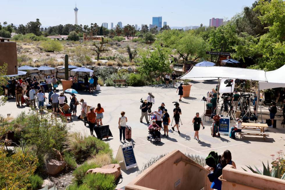 People come and go during an Antiques Roadshow taping event at the Springs Preserve in Las Vega ...