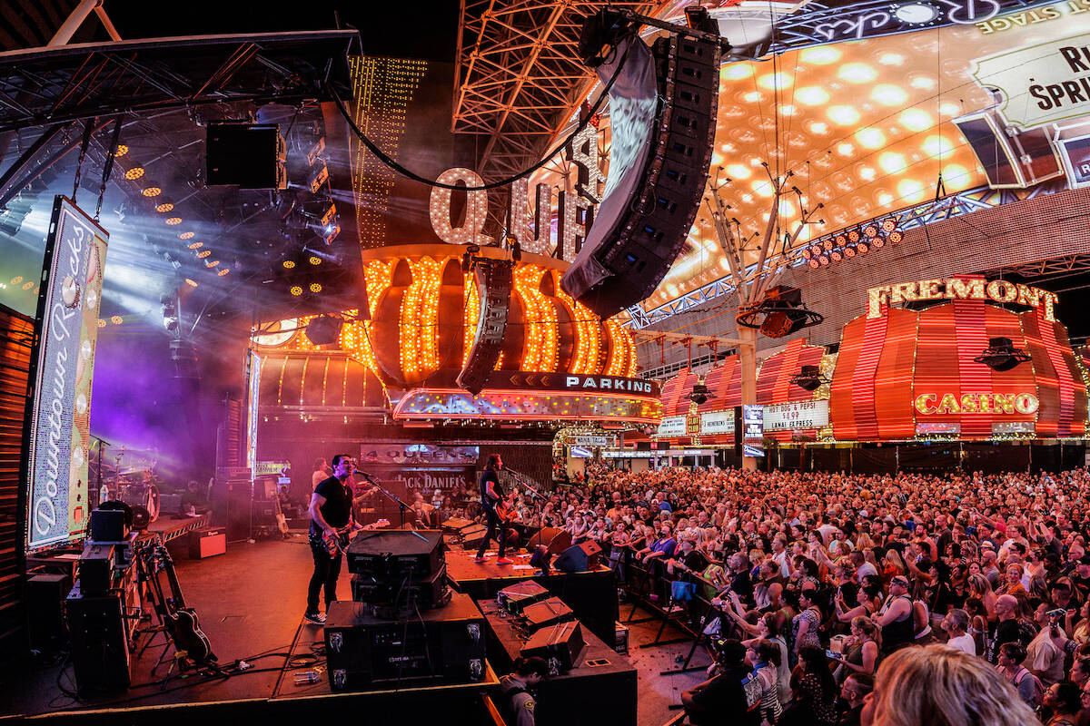 The allure of free, classic rock is shown at Downtown Rocks at Fremont Street Experience on Sat ...