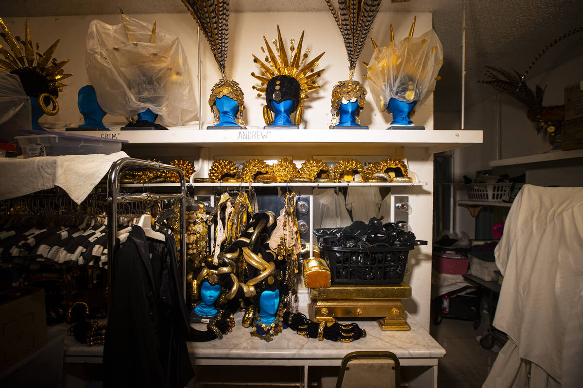 Costume pieces that were used in "Jubilee" are seen backstage at the Jubilee Theater, ...