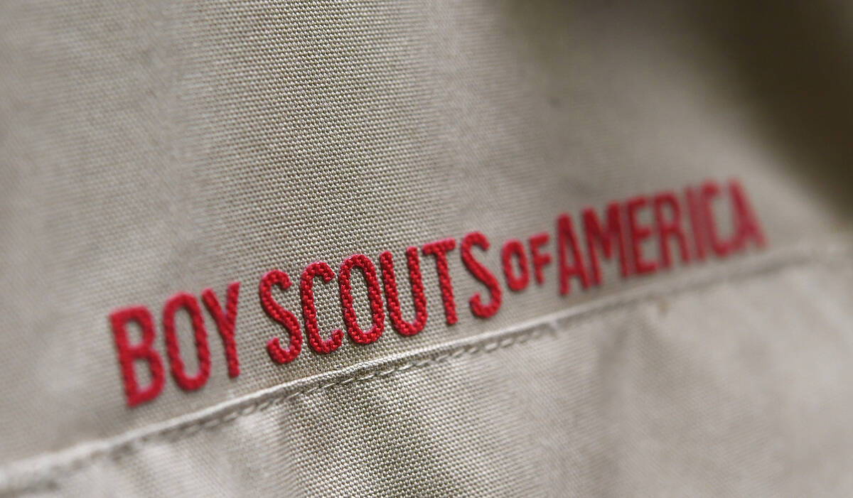 A Boy Scout uniform is displayed, Feb. 18, 2020, in the retail store at the headquarters for th ...