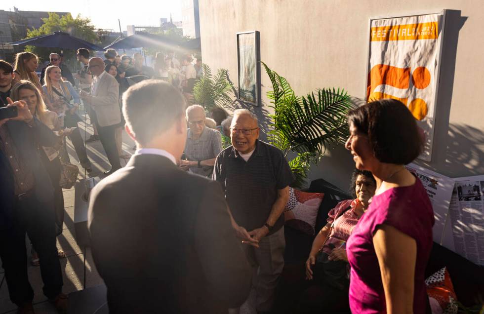 George Lee, center, the focus of documentary “Ten Times Better,” by Jennifer Lin, ...