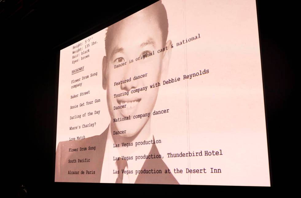 George Lee’s resume is displayed during a screening of “Ten Times Better” ...