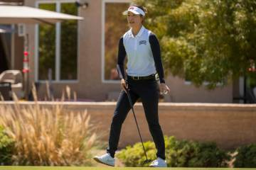 Toa Yokoyama at the NCAA women's golf regional at Spanish Trail. (UNLV Athletics)