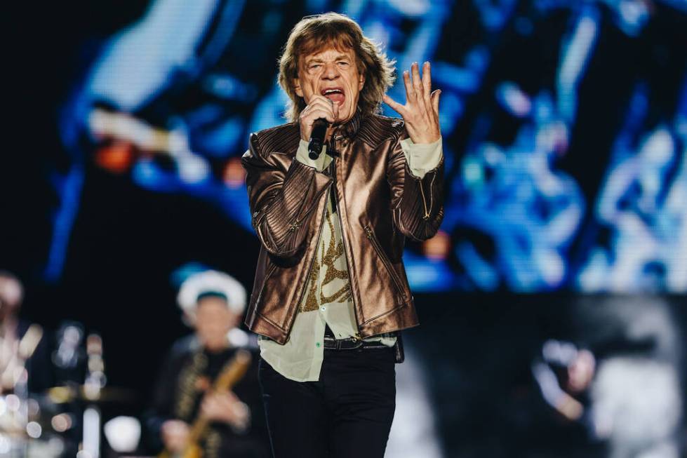 The Rolling Stones perform during their “Hackney Diamonds” tour at Allegiant Stad ...