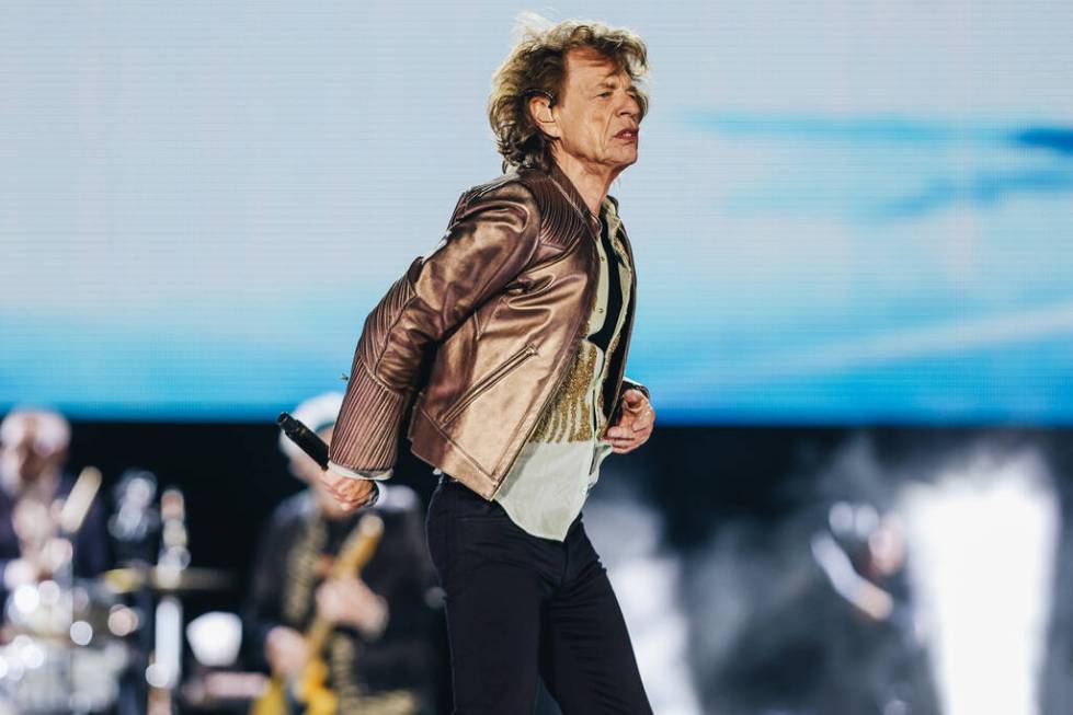 The Rolling Stones perform during their “Hackney Diamonds” tour at Allegiant Stad ...