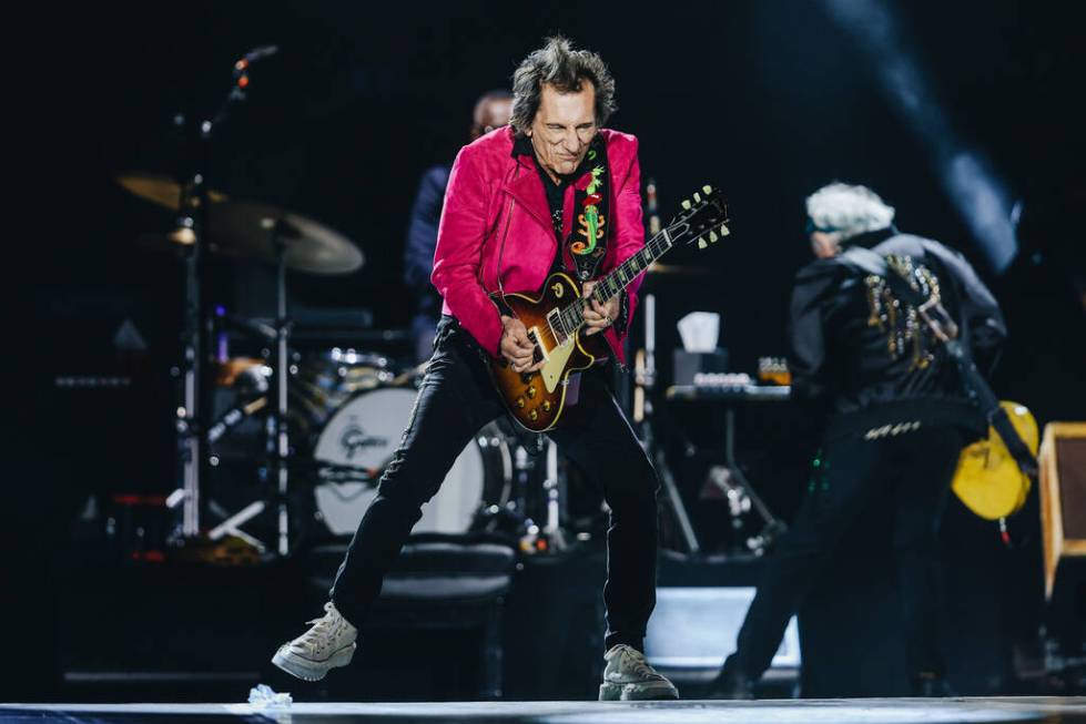 The Rolling Stones perform during their “Hackney Diamonds” tour at Allegiant Stad ...