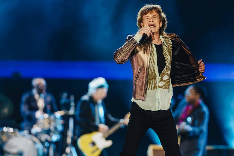 The Rolling Stones perform during their “Hackney Diamonds” tour at Allegiant Stad ...