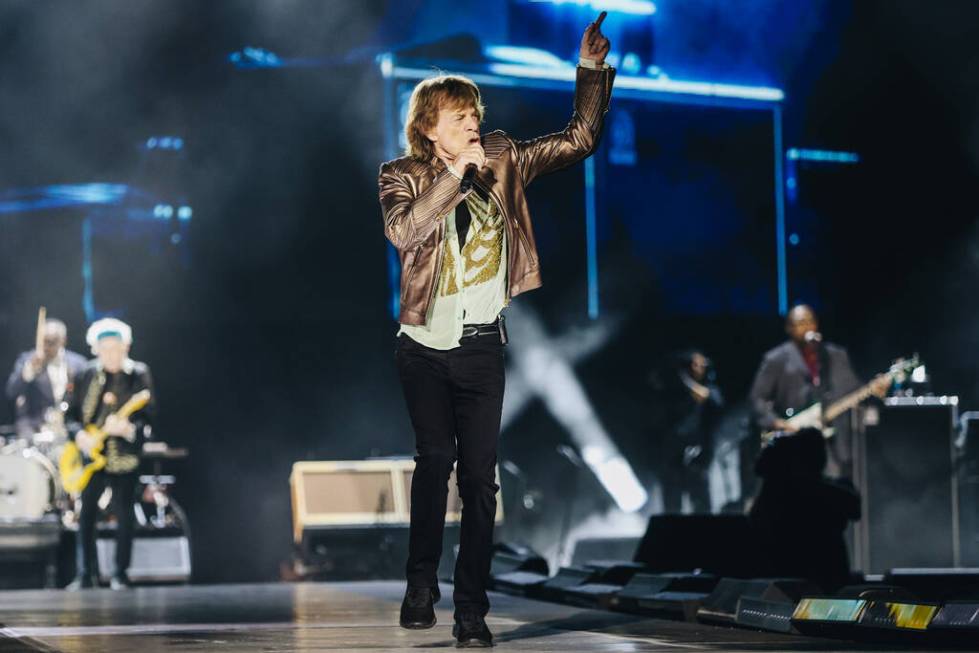 The Rolling Stones perform during their “Hackney Diamonds” tour at Allegiant Stad ...