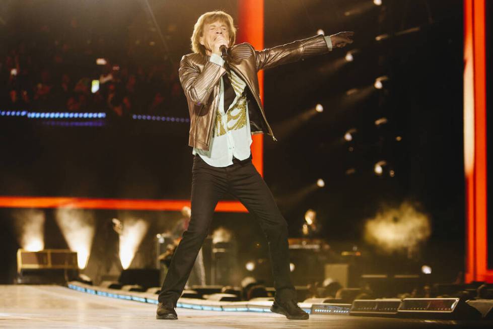 The Rolling Stones perform during their “Hackney Diamonds” tour at Allegiant Stad ...