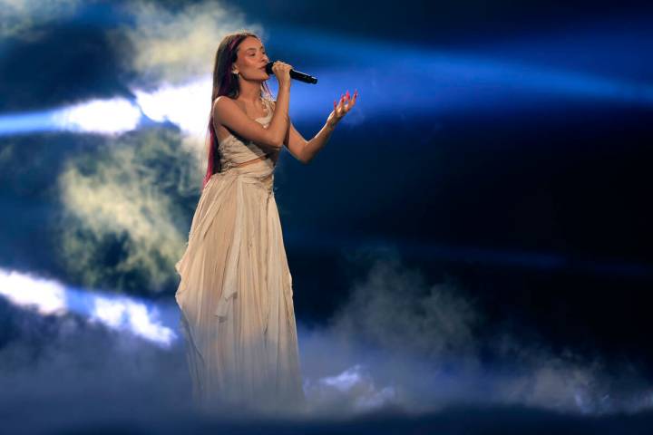 Eden Golan representing Israel with the song 'Hurricane' performs during the final dress rehear ...