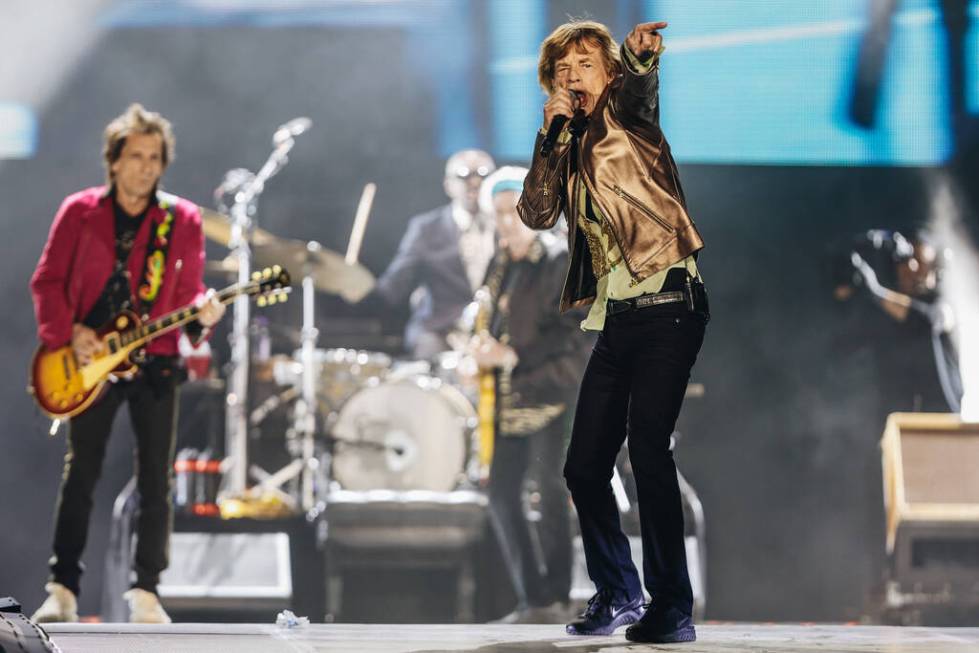 The Rolling Stones perform during their “Hackney Diamonds” tour at Allegiant Stad ...