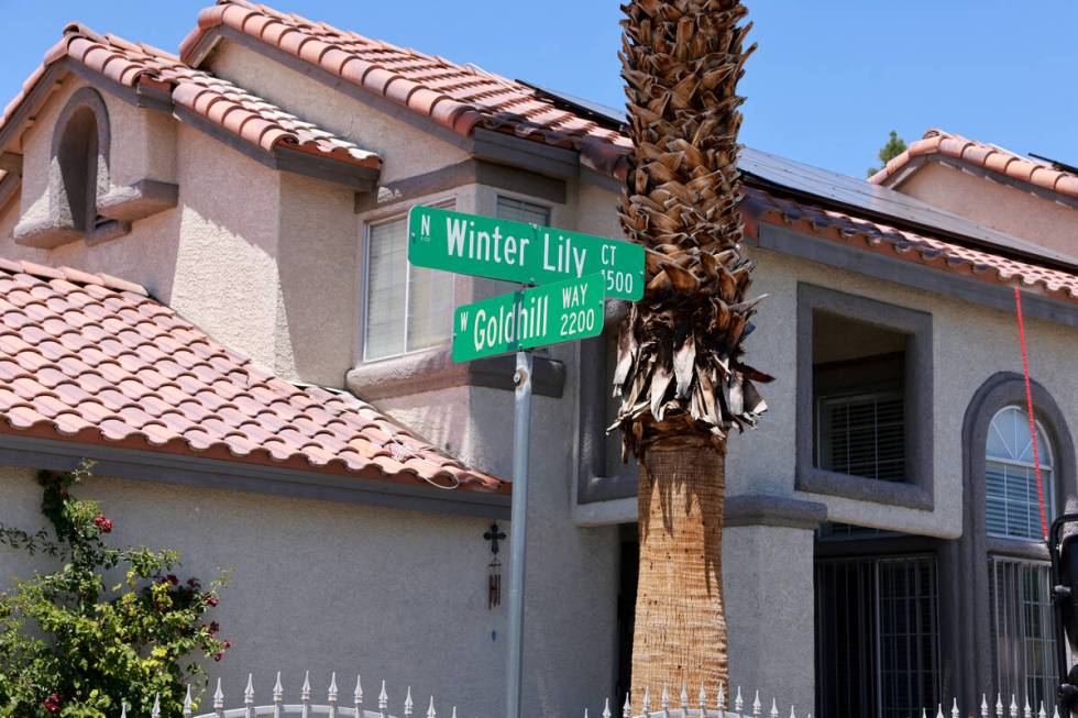 The 2300 block of Goldhill Way, near Vegas and Rancho drives, is shown Monday, May 13, 2024. Si ...