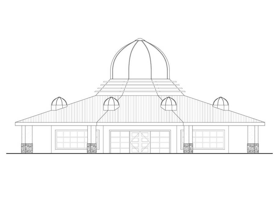 Rendering of Henderson Temple. (Courtesy of Satish Bhatnagar of the American Hindu Association)