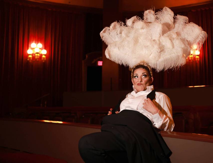 Amy “Miss Behave” Saunders poses for a photo in the Plaza Showroom in downtown La ...