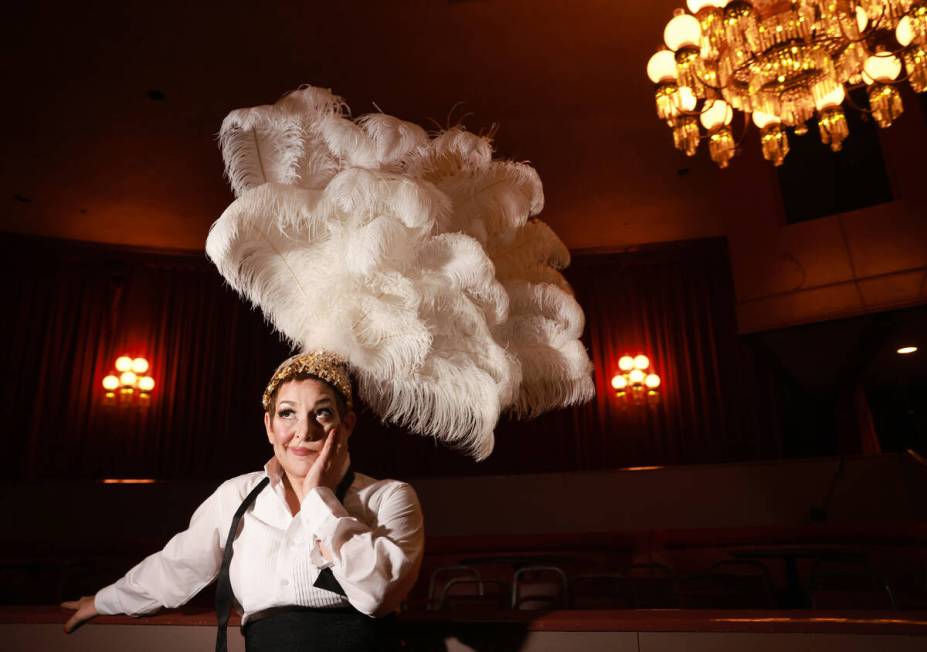 Amy “Miss Behave” Saunders poses for a photo in the Plaza Showroom in downtown La ...