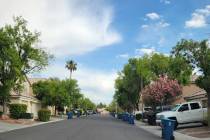 Homes are seen in the 2200 block of Starline Meadow Place in Las Vegas on Tuesday, May 14, 2024 ...