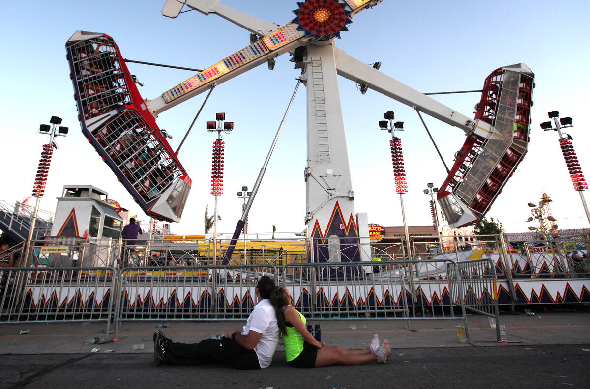 There were many carnival rides available for the crowd at the Electric Daisy Carnival at the La ...