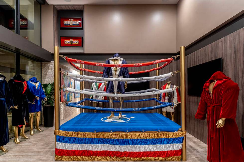 De La Hoya has a memorabilia room with boxing robes. (The Agency)