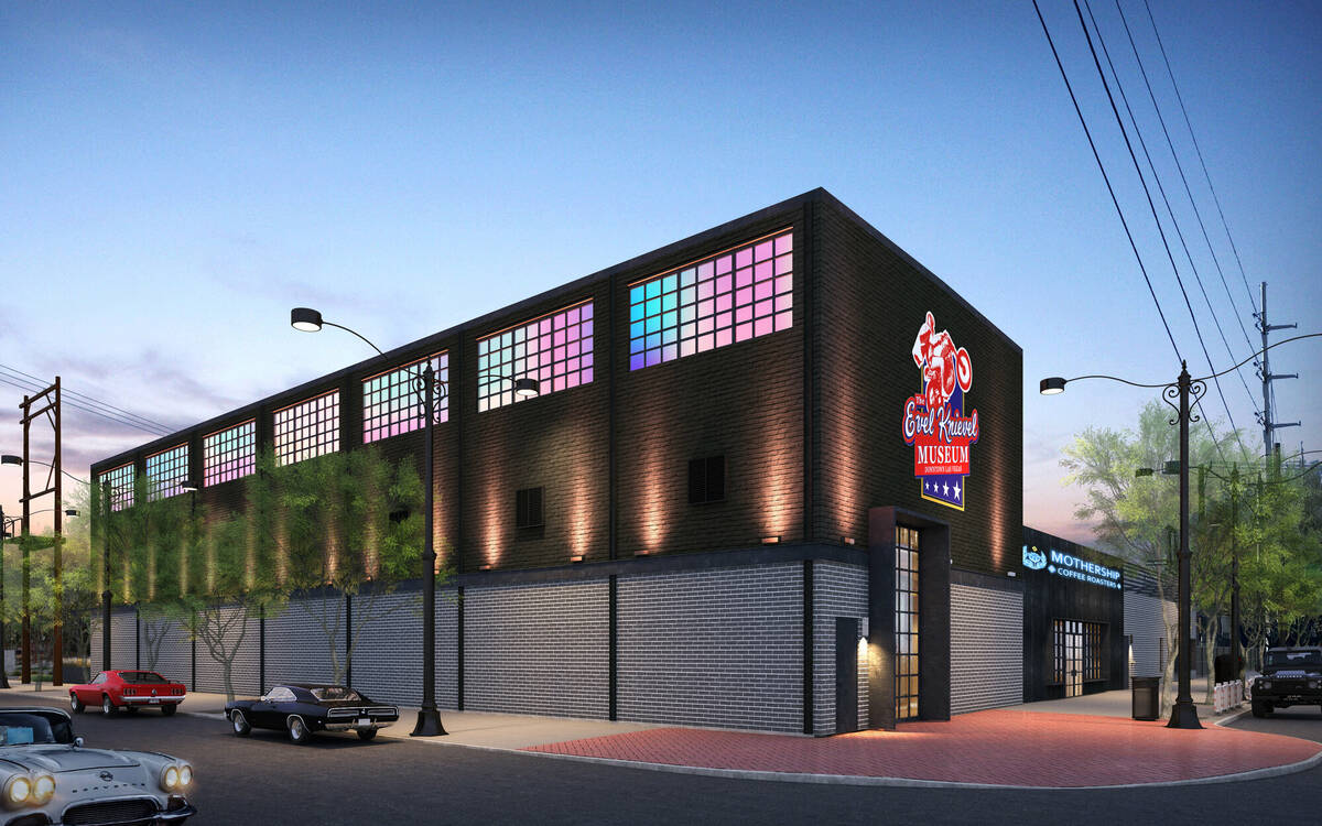 Rendering of the new Evel Knievel Museum at Mission Linen building. (Dapper Companies)